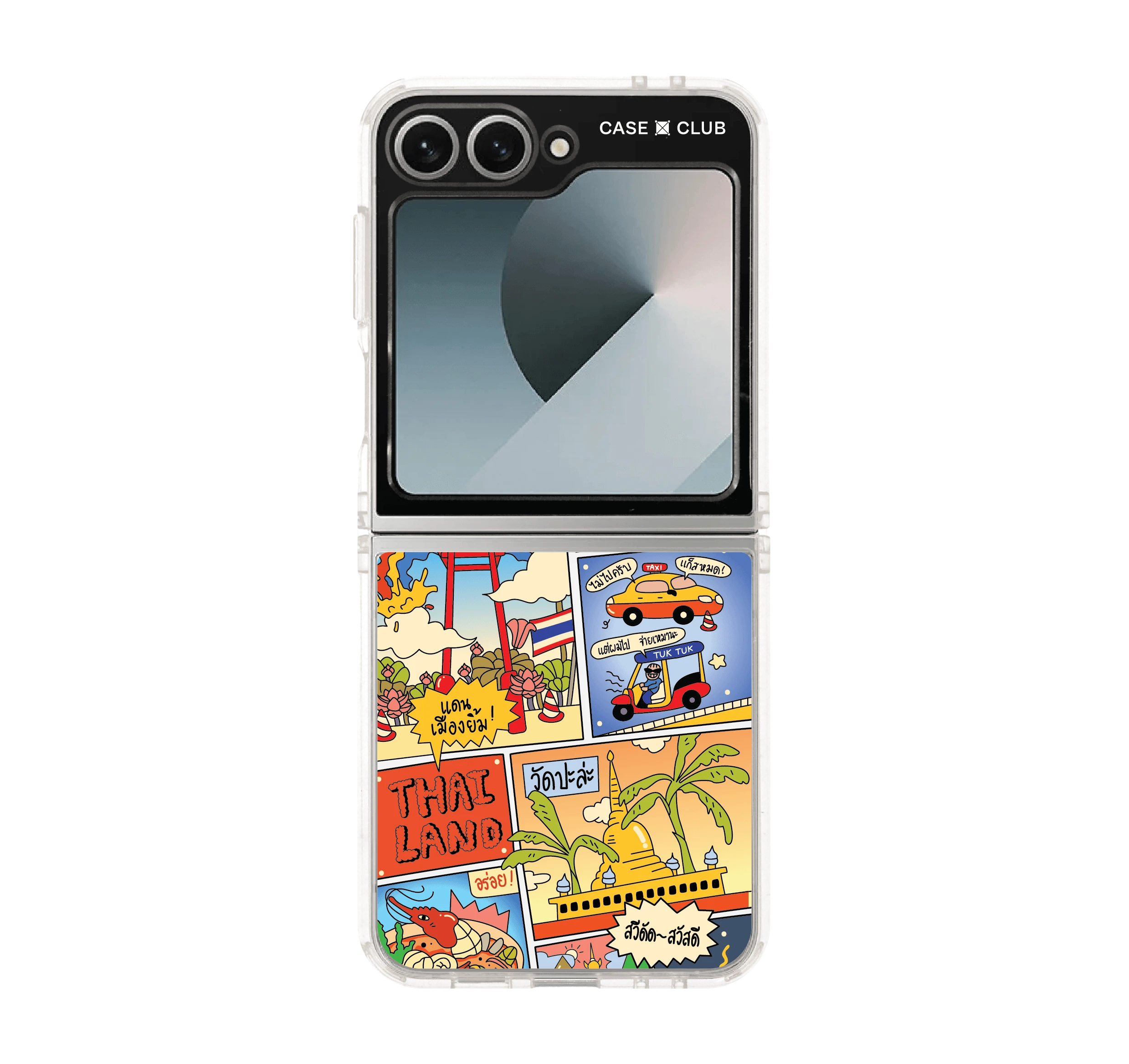 samsung galaxy z flip 6 clear case thai comic